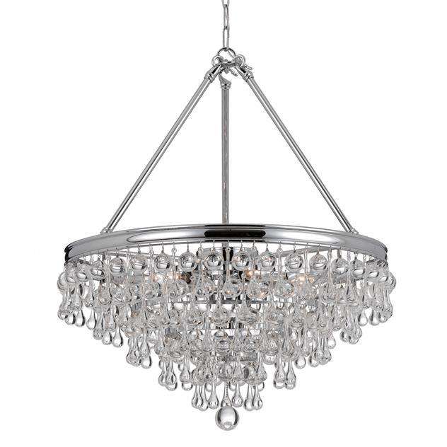 Calypso 8 Light Crystal Teardrop Chandelier-Crystorama Lighting Company-CRYSTO-137-VZ-ChandeliersVibrant Bronze-1-France and Son