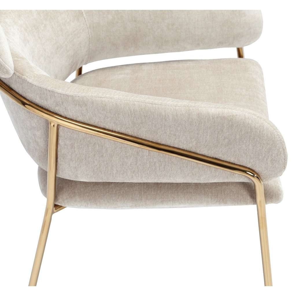 Marino Chair-Interlude-INTER-145181-Dining ChairsBeige Latte / Gold-1-France and Son