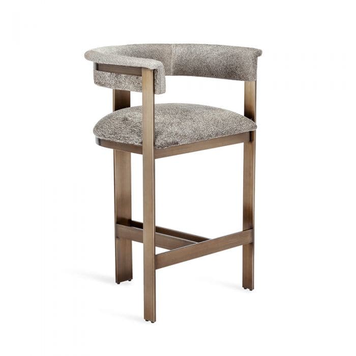 Darcy Hide Counter Stool-Interlude-STOCKR-INTER-149127-Bar StoolsAntique Bronze-1-France and Son