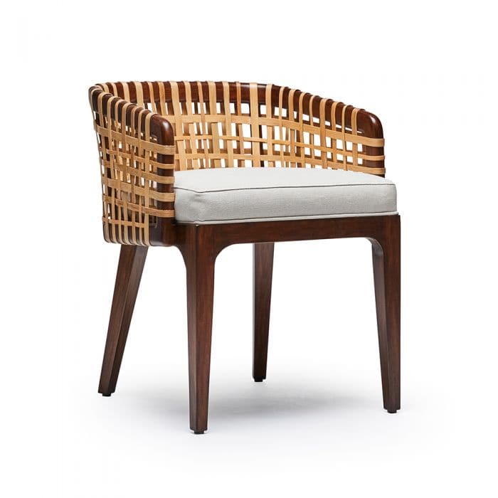 Palms Arm Chair-Interlude-INTER-149967-Dining ChairsGrey Ceruse-1-France and Son