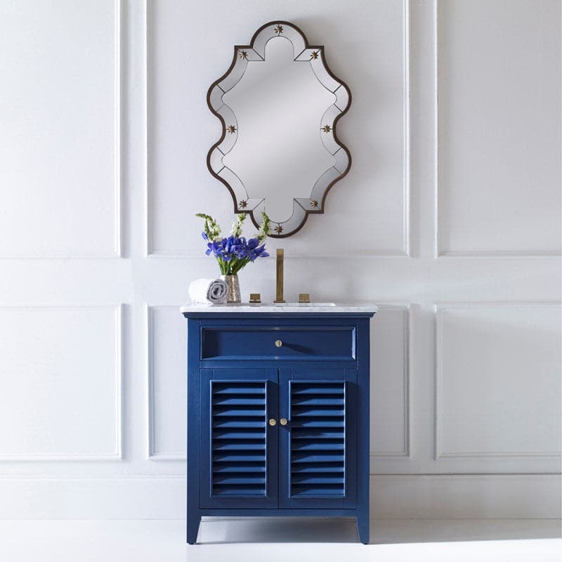 Louvered Medium Sink Chest - Cadet Blue-Ambella-AMBELLA-17590-110-221-Bathroom Sinks-1-France and Son