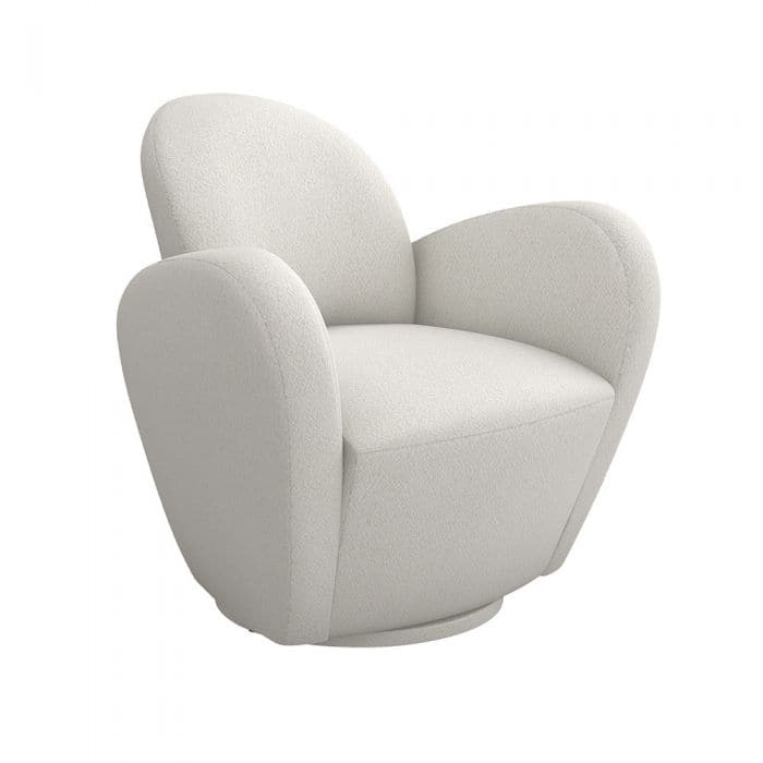 Miami Swivel Chair-Interlude-INTER-198006-1-Lounge ChairsPearl-1-France and Son