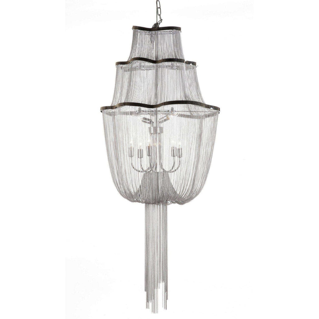 Mid-Century Modern Reproduction Atlantis Suspension Light Three Tier Chain Chandelier Inspired by Barlas Baylar