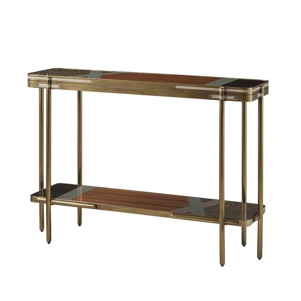 Iconic Console Table-Theodore Alexander-THEO-5325-007-Console TablesWhite Marble Top-1-France and Son