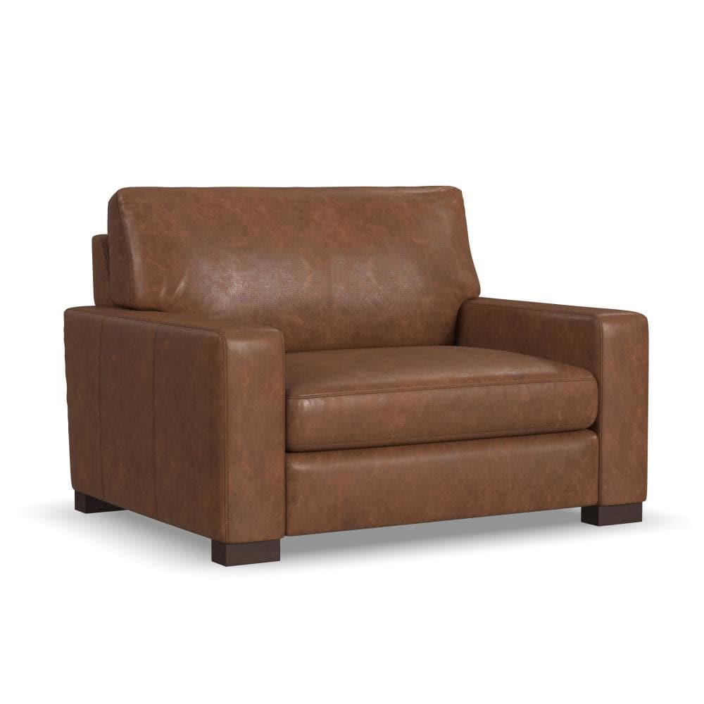 Endurance Leather Chair in Chestnut-Flexsteel-Flexsteel-1523-10-Lounge Chairs-1-France and Son