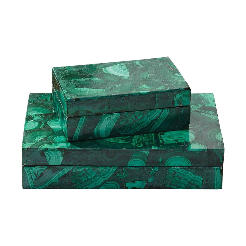 Malachite Stone Box-Global Views-GVSA-9.92374-Baskets & BoxesLarge-1-France and Son