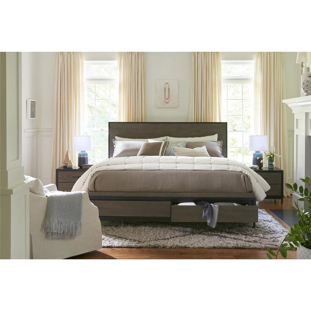 Curated Spencer Storage Bed-Universal Furniture-UNIV-219210SB-BedsQueen-Gray and Parchment-1-France and Son