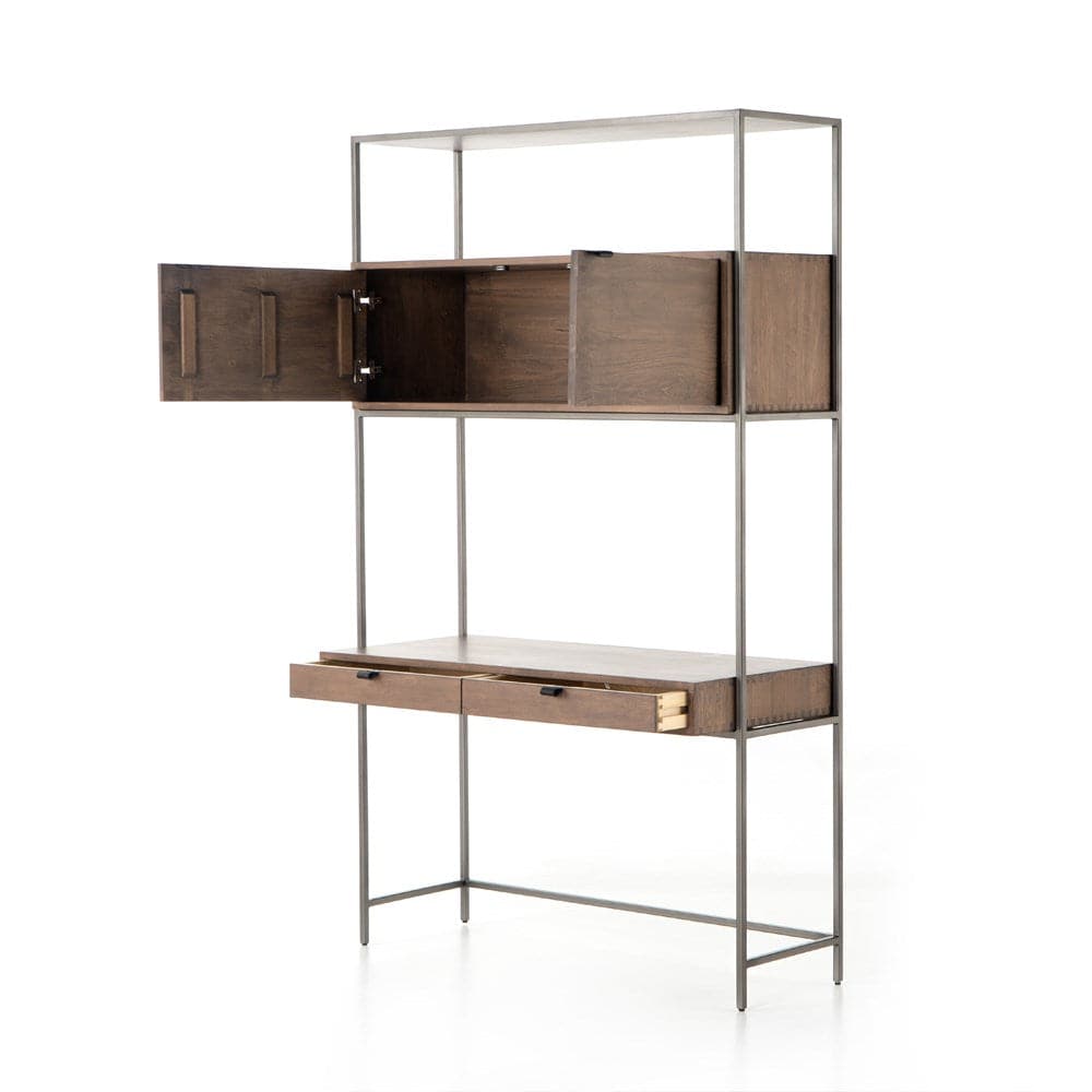 Trey Modular Wall System-Four Hands-FH-223961-001-Bookcases & CabinetsAuburn Poplar-Wide Bookcase-12-France and Son