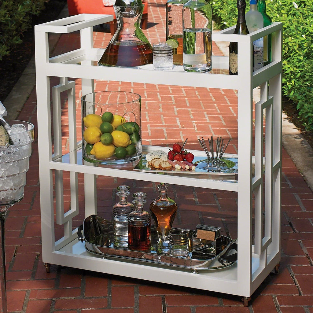 Grid Block Bar Cart-White-Global Views-GVSA-2478-Bar Storage-1-France and Son