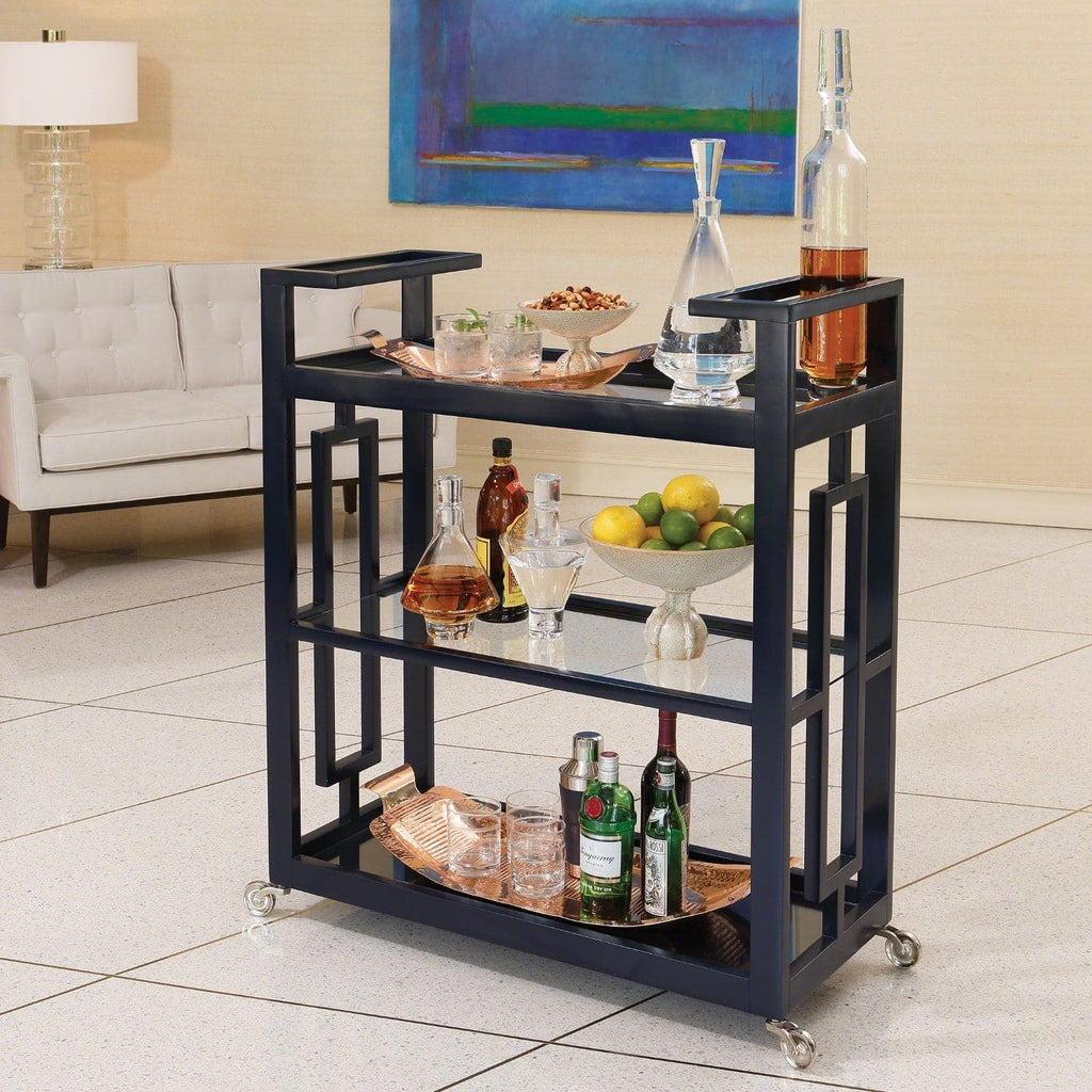 Grid Block Bar Cart-White-Global Views-GVSA-2478-Bar Storage-1-France and Son