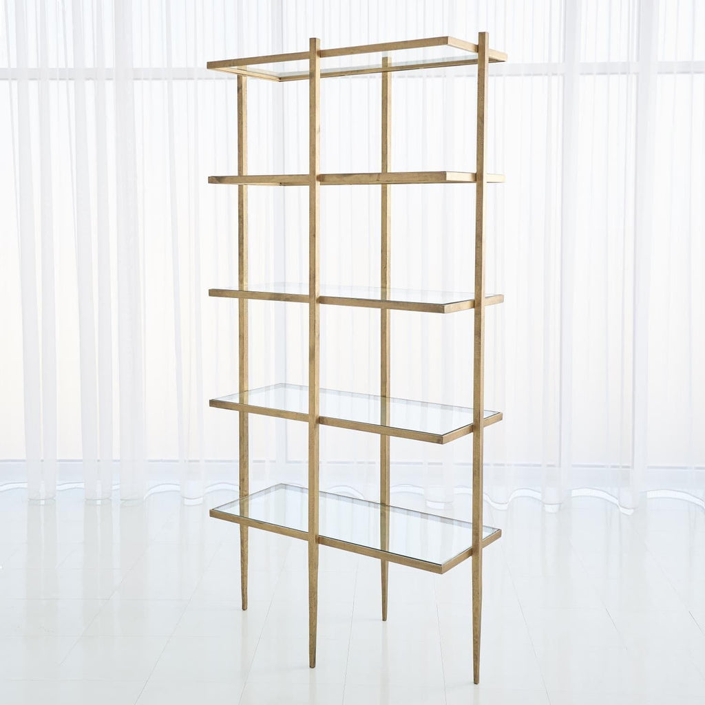 Laforge Etagere-Global Views-GVSA-7.91018-Bookcases & CabinetsAntique Gold-3-France and Son