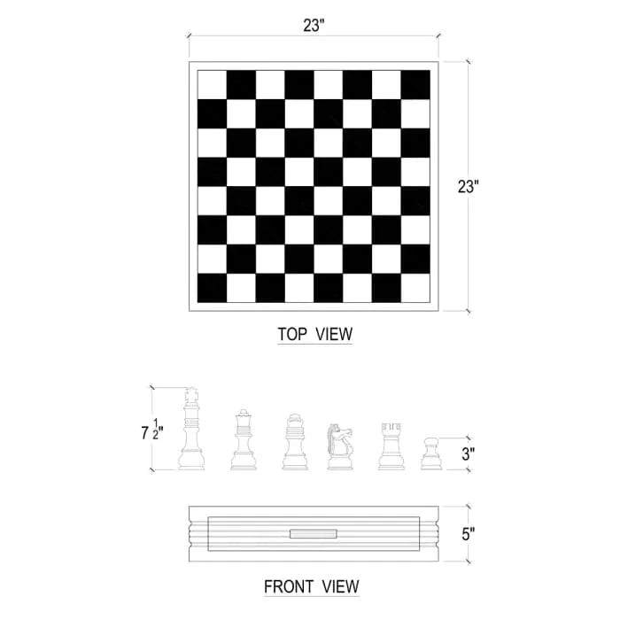 Anna Chess Set-Bramble-BRAM-26916WHDBHD--GamesBlack & White-1-France and Son