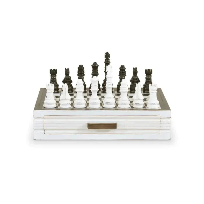 Anna Chess Set-Bramble-BRAM-26916WHDBHD--GamesBlack & White-1-France and Son