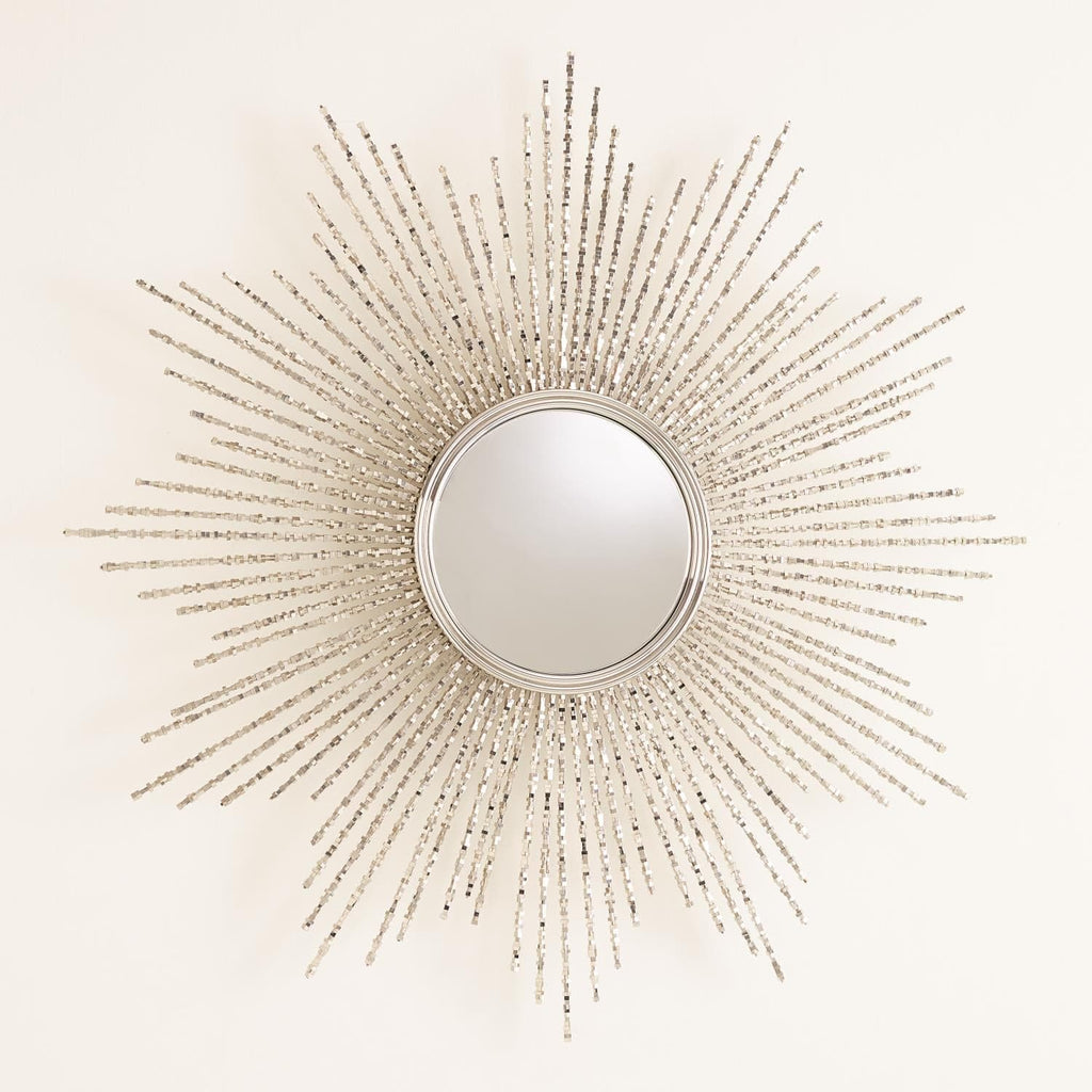 Square Beaded Burst Mirror - Large-Global Views-GVSA-9.93064-MirrorsNickel-1-France and Son