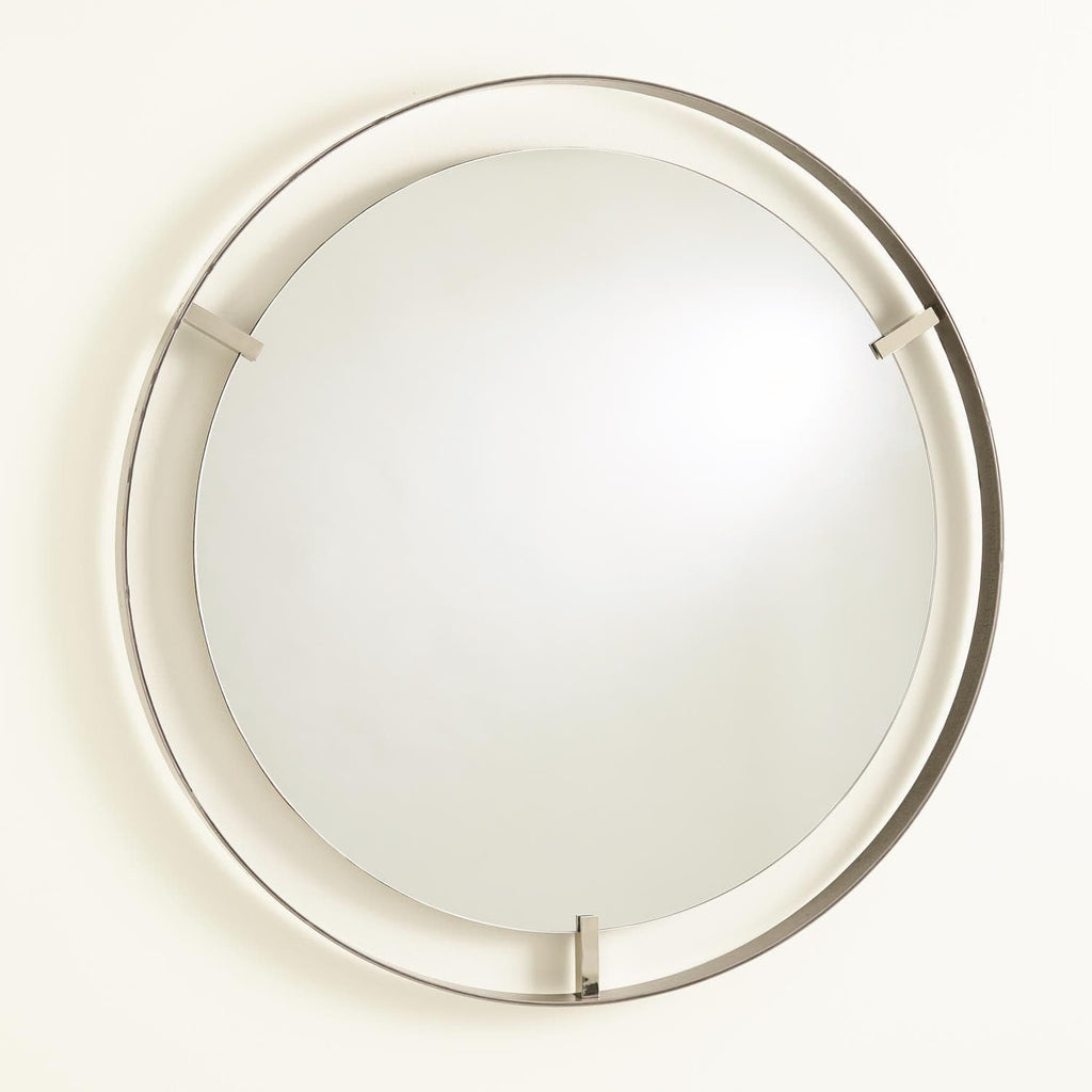 Floating Mirror-Global Views-GVSA-9.93134-MirrorsNickel Clips - Natural Iron-1-France and Son