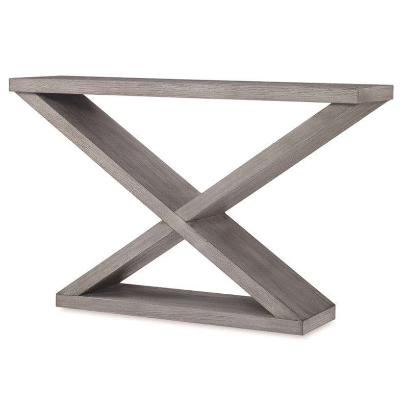 Salone Double-V Console - Ash Grey-Ambella-AMBELLA-27037-850-003-Console Tables-1-France and Son