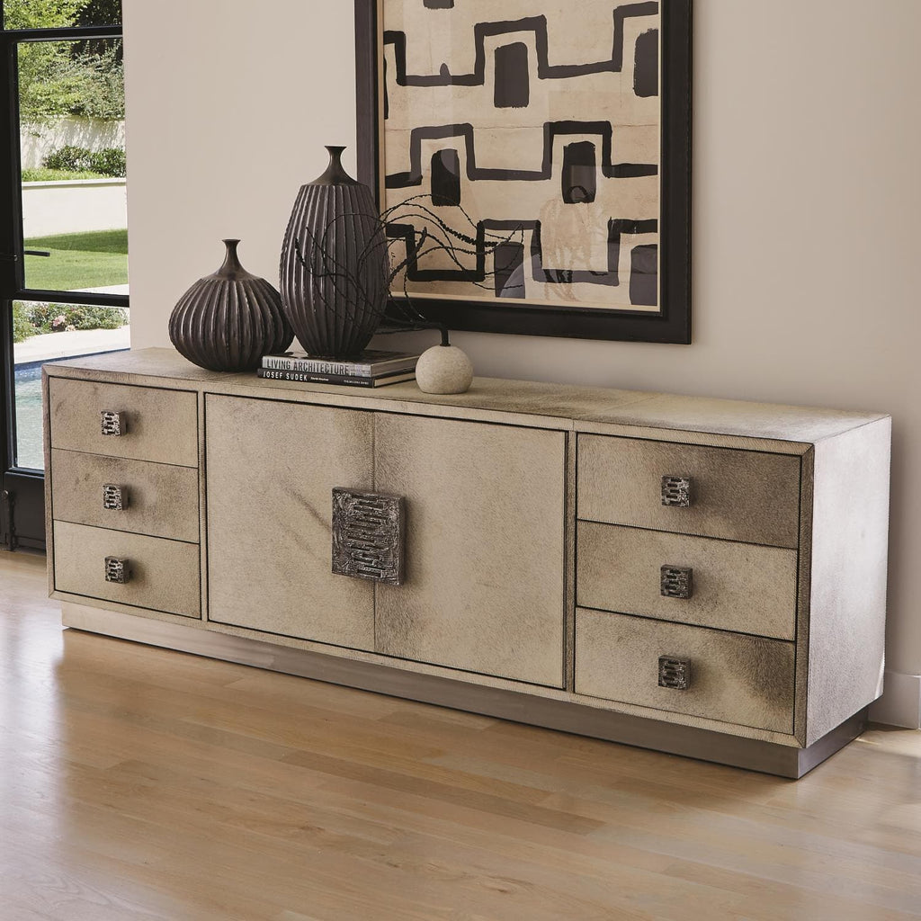 Metro Long Cabinet-Grey Hair-on-Hide-Global Views-GVSA-7.91047-Sideboards & Credenzas-1-France and Son