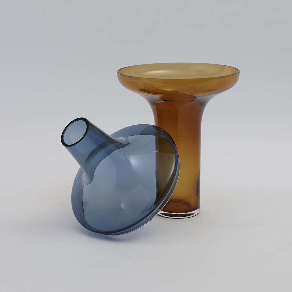 Tall Amber Over Cobalt Vase-Global Views-GVSA-6.60285-Decorative Objects-1-France and Son