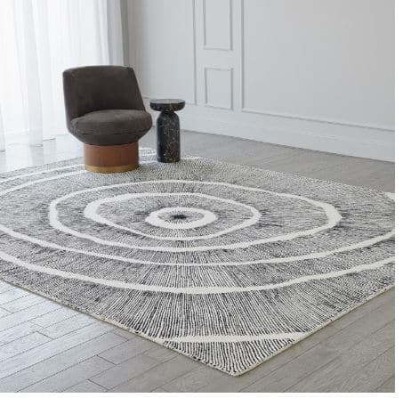 Burst Rug-Ivory/Blue-Global Views-GVSA-7.91604-Rugs12' x 18'-Ivory Black-5-France and Son