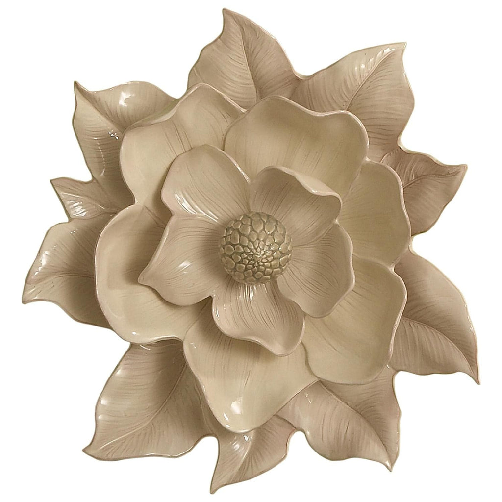Magnolia Wall Flower - Ivory-Global Views-GVSA-3.30588-Wall Decor-1-France and Son