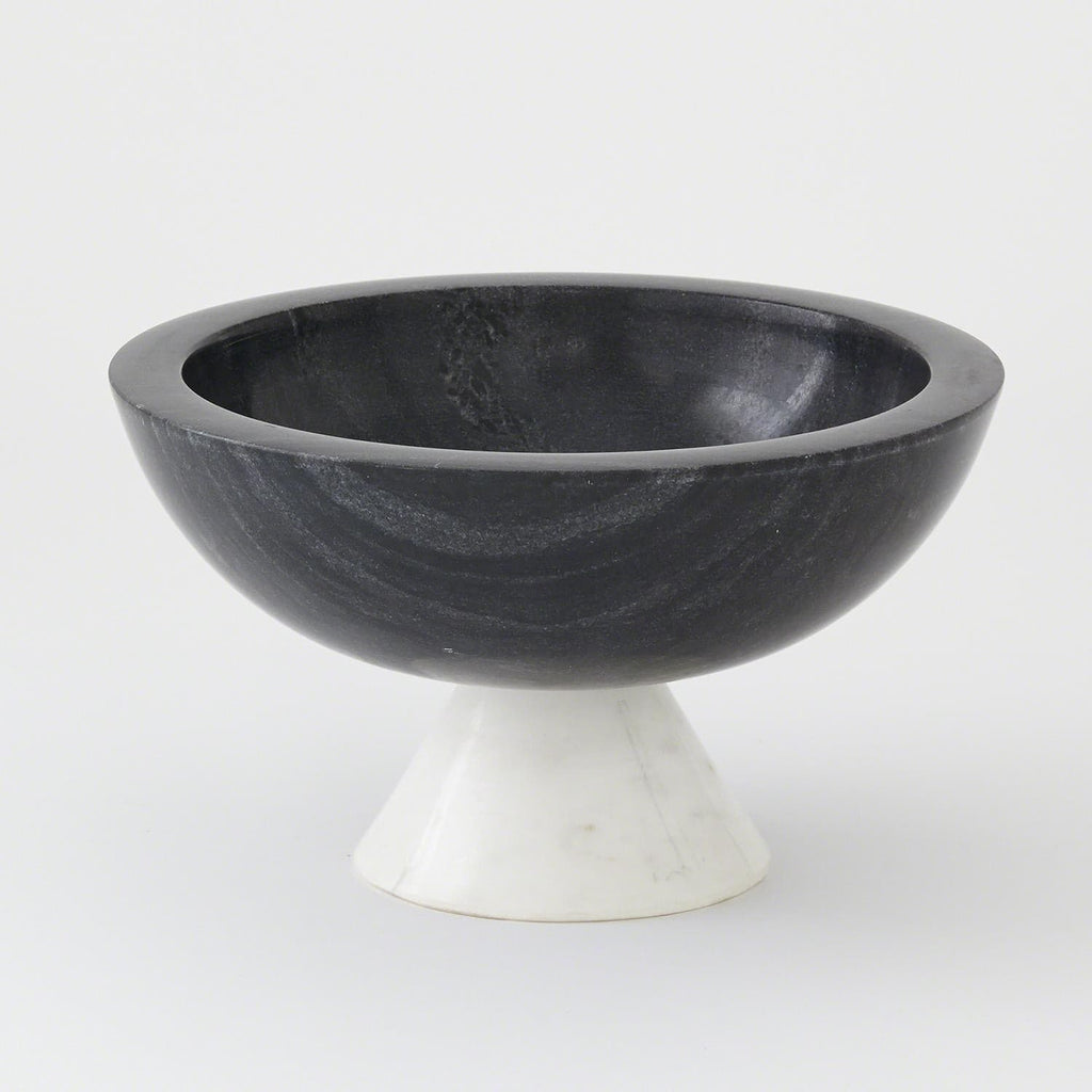 Marble Round Bowl - Black-Global Views-GVSA-D9.90063-Bowls-1-France and Son