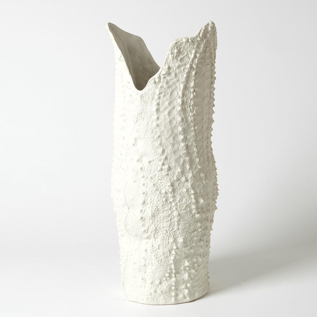 Crocodile Vase-Matte White-Lg-Global Views-GVSA-1.10667-Vases-1-France and Son