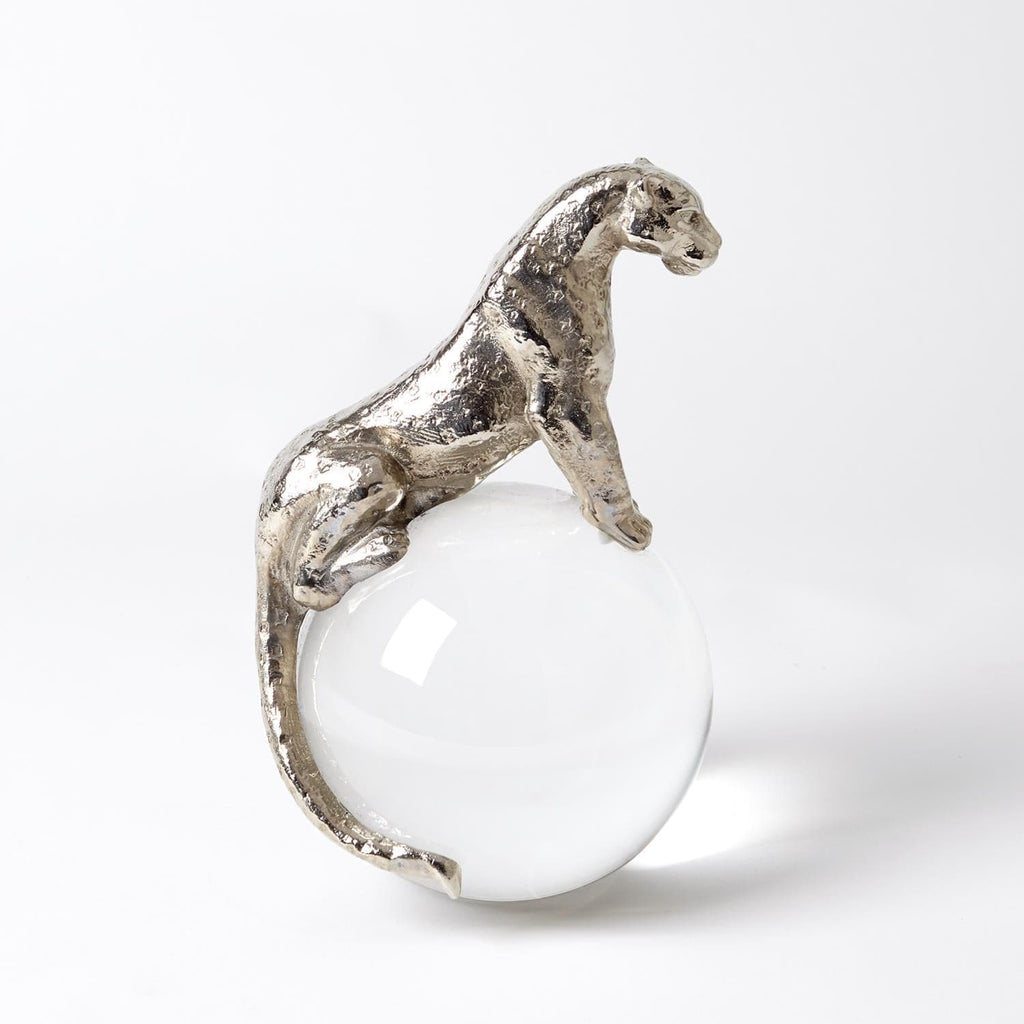 Jaguar on Crystal Sphere-Global Views-GVSA-8.82519-Decorative Objects-1-France and Son