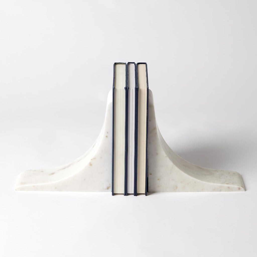 Sleek Bookends - White - (Pair)-Global Views-GVSA-9.93045-Bookends-1-France and Son