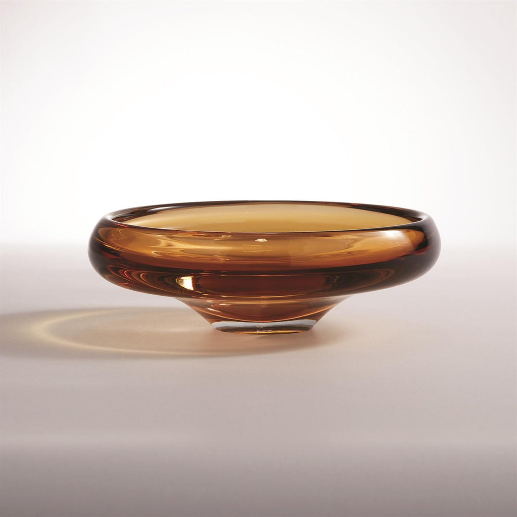 Rolled Lip Bowl-Amber-Global Views-GVSA-6.60480-Decorative Objects-1-France and Son