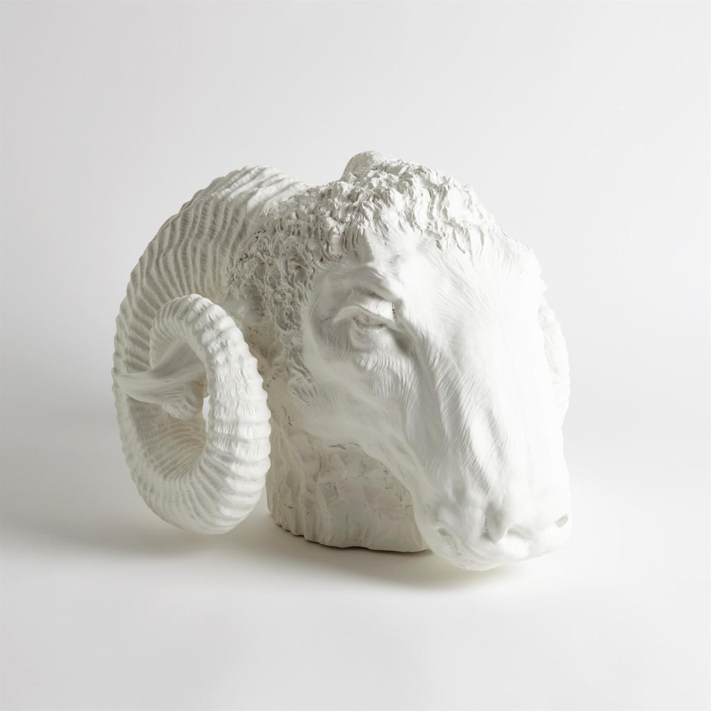 Capricorn Sculpture - Matte White-Global Views-GVSA-3.31540-Decorative Objects-1-France and Son
