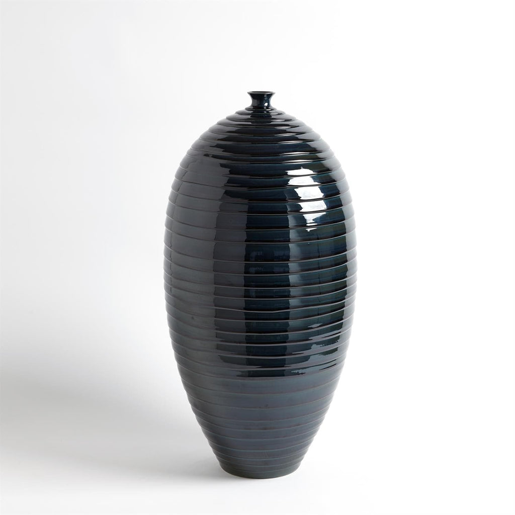 Striated Vessel - Deep Sea-Global Views-GVSA-1.10709-Decorative Objects-1-France and Son