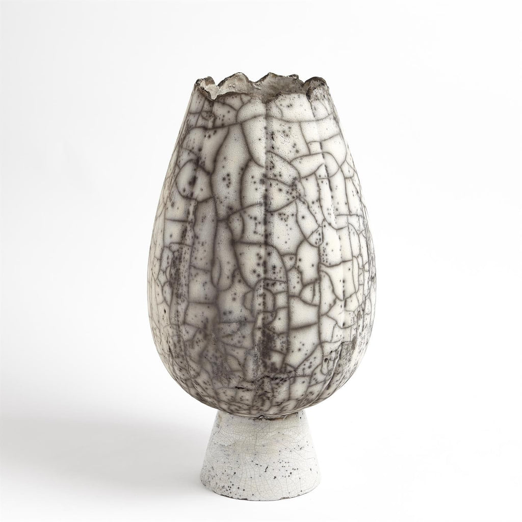 Crackled Footed Vase-Global Views-GVSA-7.10394-Vases-1-France and Son