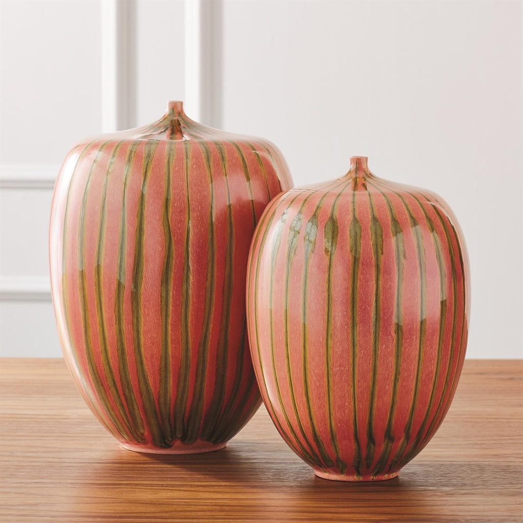 Striped Melon Vase-Global Views-GVSA-1.10711-DecorLarge-1-France and Son
