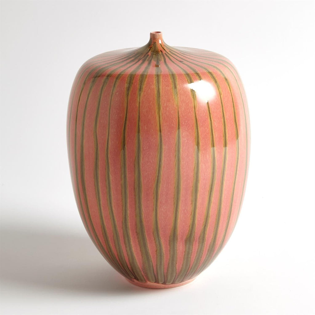 Striped Melon Vase-Global Views-GVSA-1.10711-DecorLarge-1-France and Son