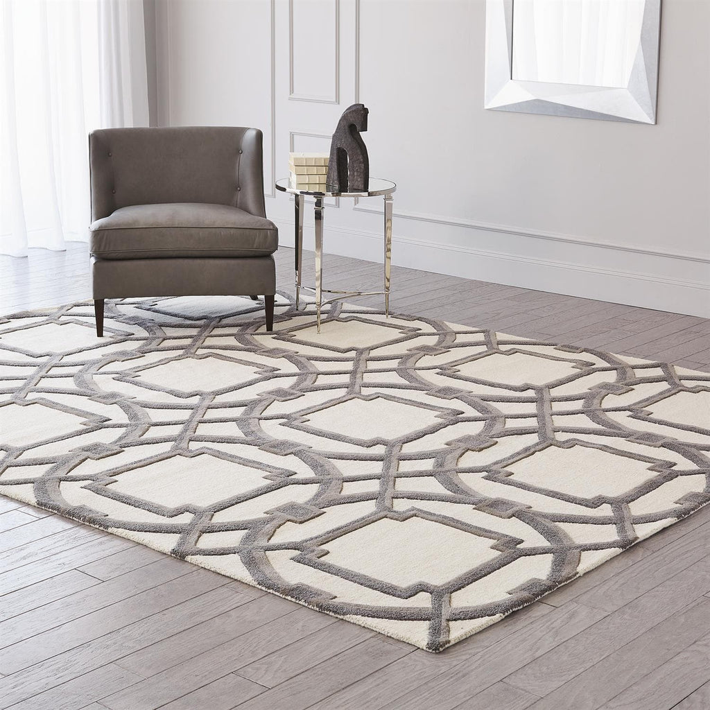 Arabesque Rug-Global Views-GVSA-9.91760-RugsGrey/Ivory-9' x 12'-1-France and Son