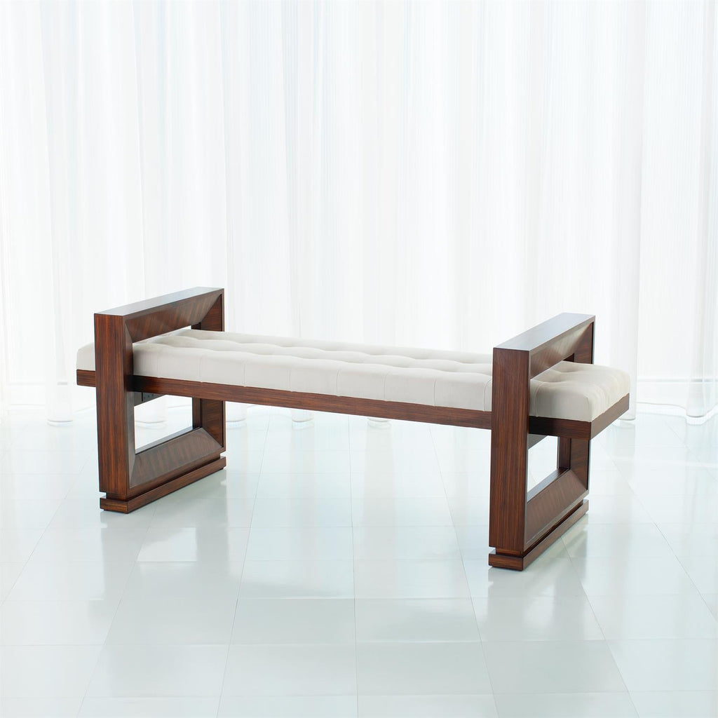 Open Block Bench-Arctic Suede-Global Views-GVSA-2504-Benches-1-France and Son