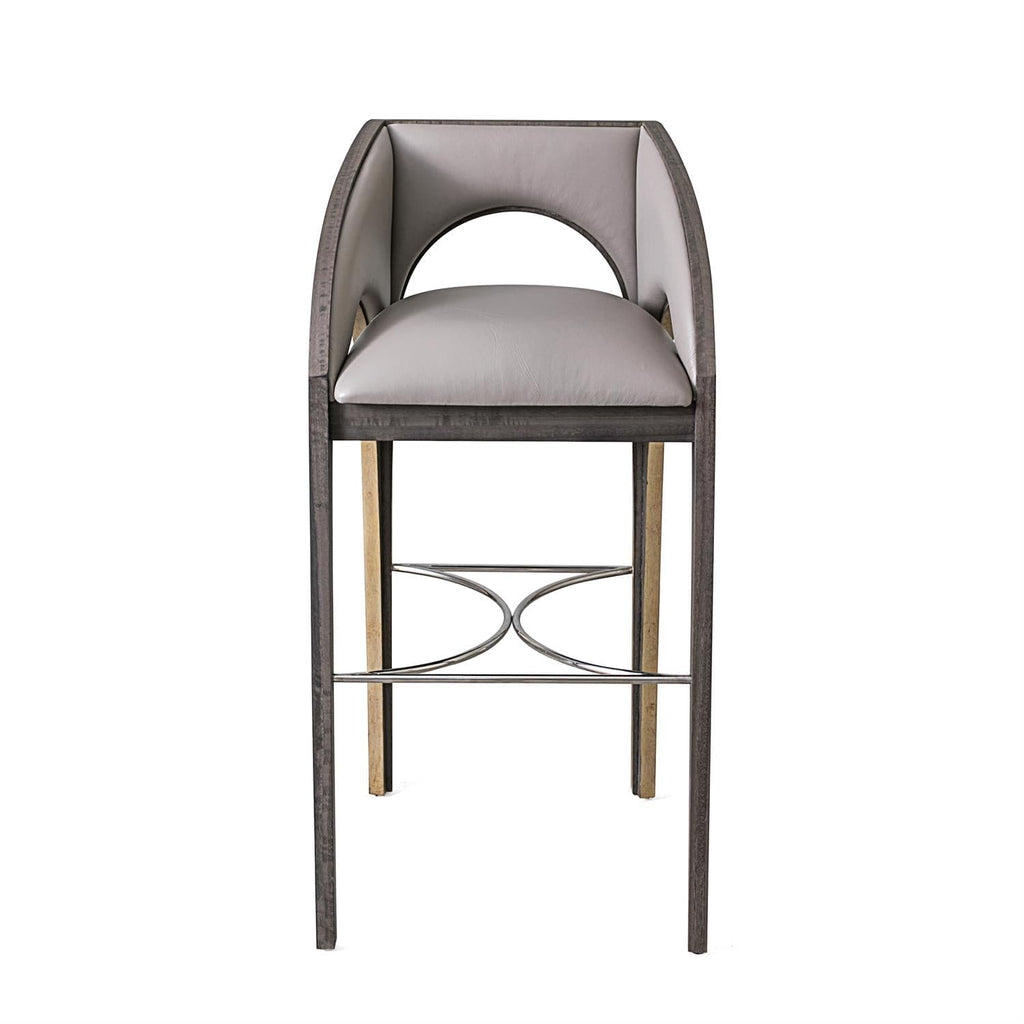 Arches Bar Stool - Grey Leather-Global Views-GVSA-DJ2.20001-Bar Stools-1-France and Son