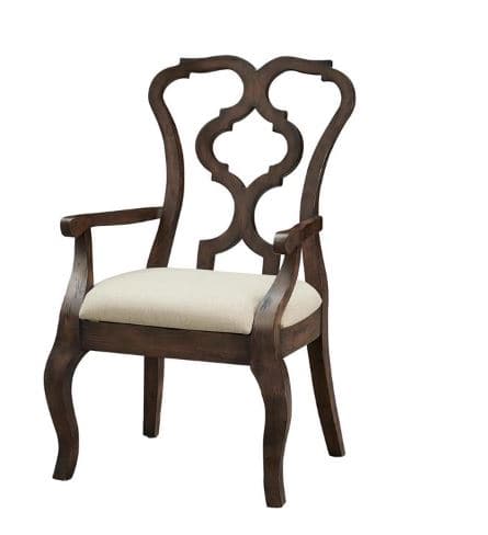 Laelia Chateau Upholstered Dining Arm Chairs - Set of Two-Coast2Coast Home-C2CA-60222-Dining Chairs-1-France and Son