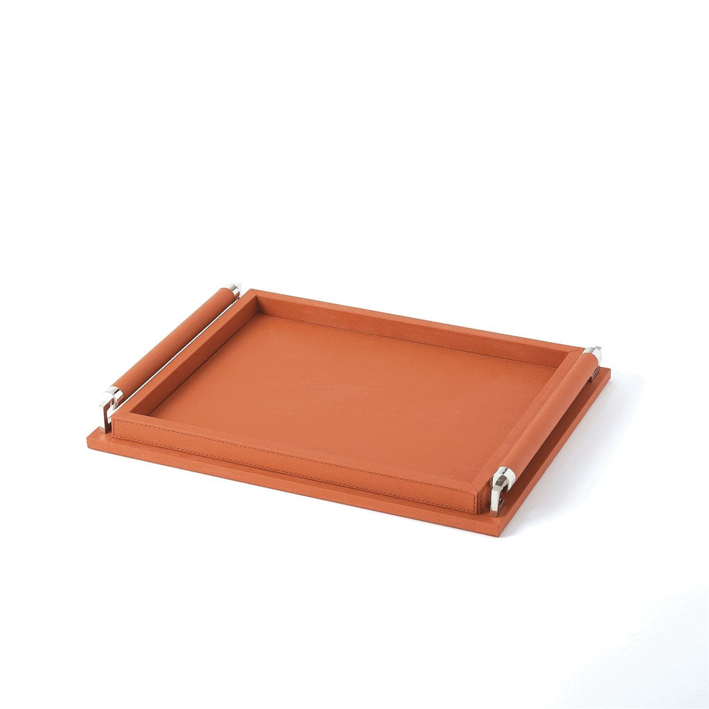 Wrapped Handle Tray-Global Views-GVSA-9.91376-TraysIvory Leather-1-France and Son