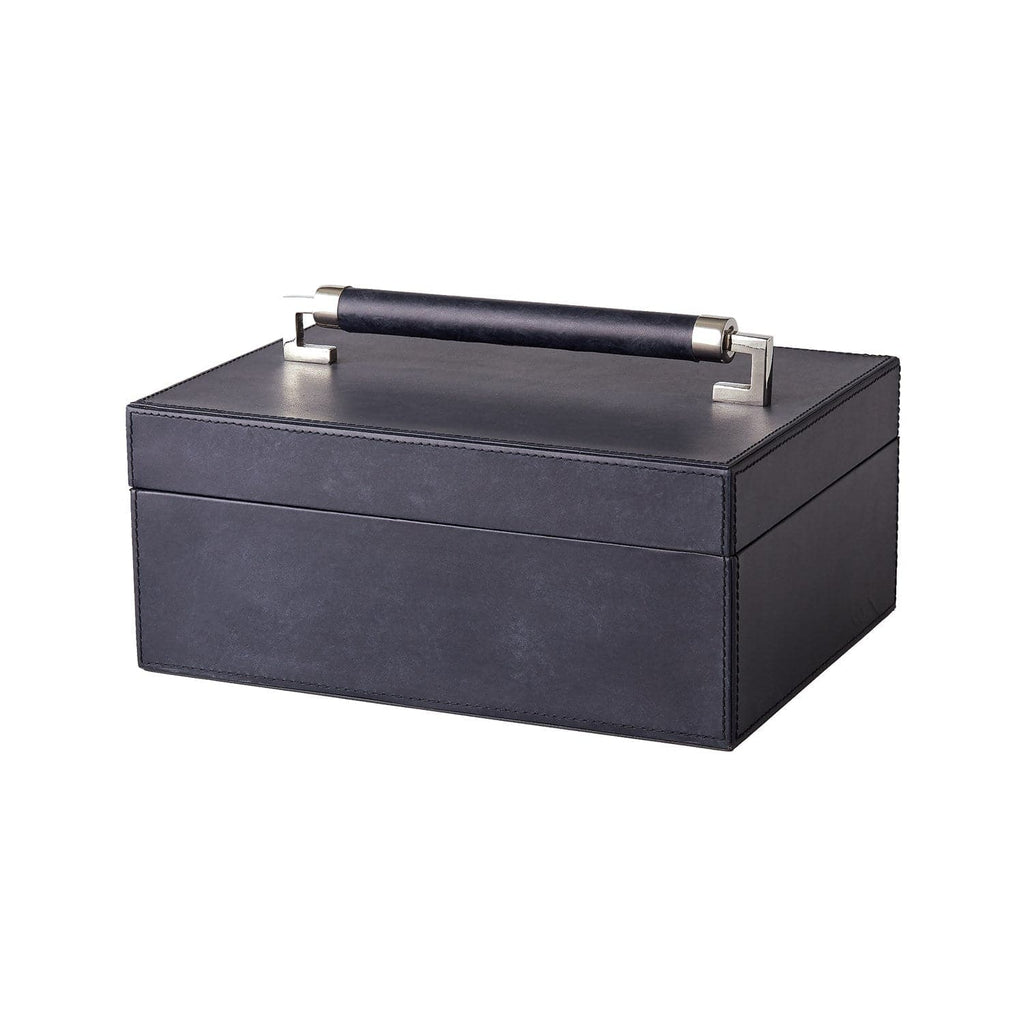 Wrapped Leather Handle Box-Global Views-GVSA-9.92596-Baskets & BoxesIvory-1-France and Son