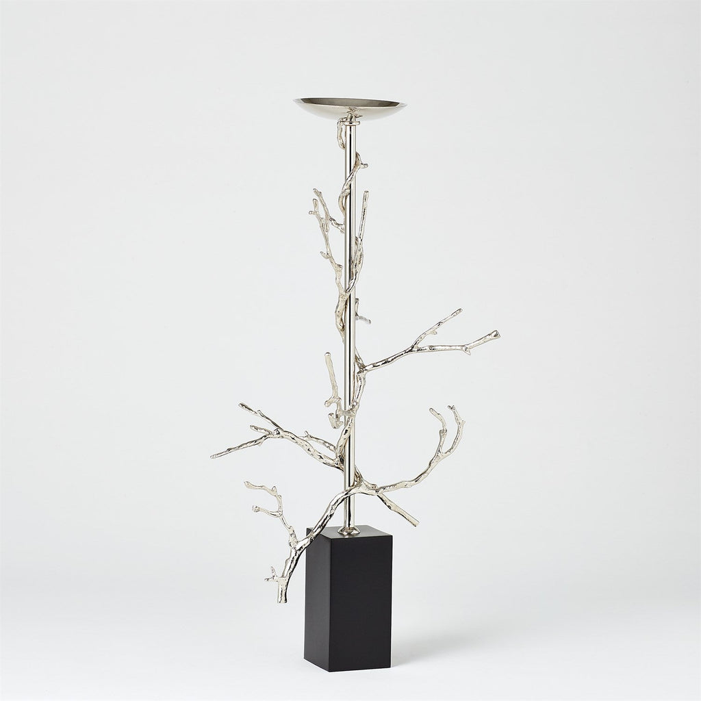 Twig Candle Holder-Global Views-GVSA-9.92060-Candle HoldersLarge-Nickel-1-France and Son