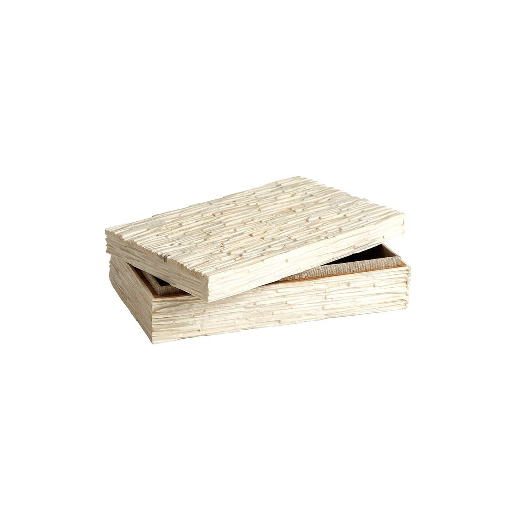 Chiseled Bone Storage Box-Lg-Global Views-GVSA-7.90244-Baskets & Boxes-1-France and Son