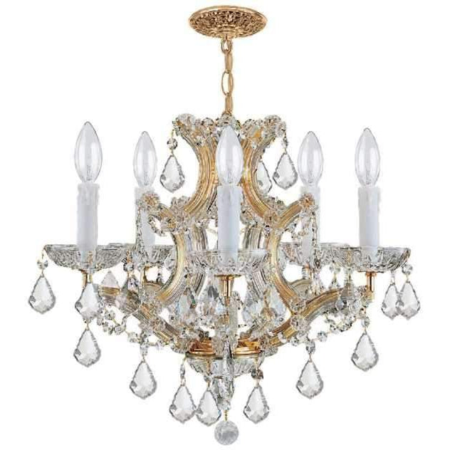 Maria Theresa 6 Light Mini Chandelier-Crystorama Lighting Company-CRYSTO-4405-CH-CL-MWP-ChandeliersChrome-Clear Crystal-1-France and Son