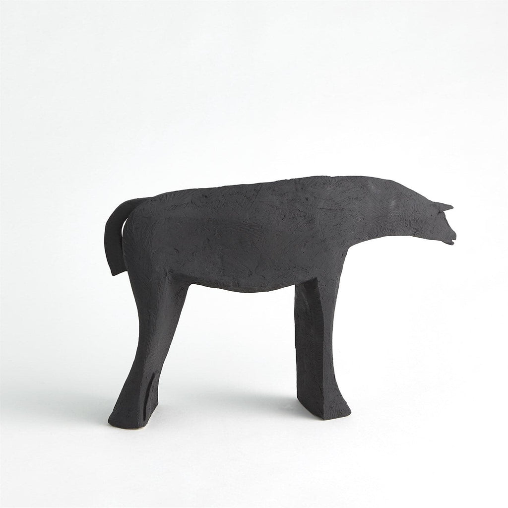 Short Horse-Black-Global Views-GVSA-7.10436-Decorative Objects-1-France and Son