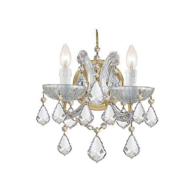 Maria Theresa 2 Light Sconce-Crystorama Lighting Company-CRYSTO-4472-GD-CL-MWP-Wall LightingGold-1-France and Son