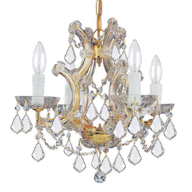 Maria Theresa 4 Light Mini Chandelier-Crystorama Lighting Company-CRYSTO-4474-CH-CL-MWP-ChandeliersChrome-Clear Crystal-1-France and Son