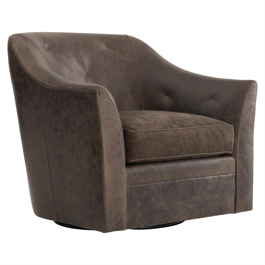 Brixton Leather Swivel Chair-Bernhardt-BHDT-4852SLO-Lounge Chairs-1-France and Son