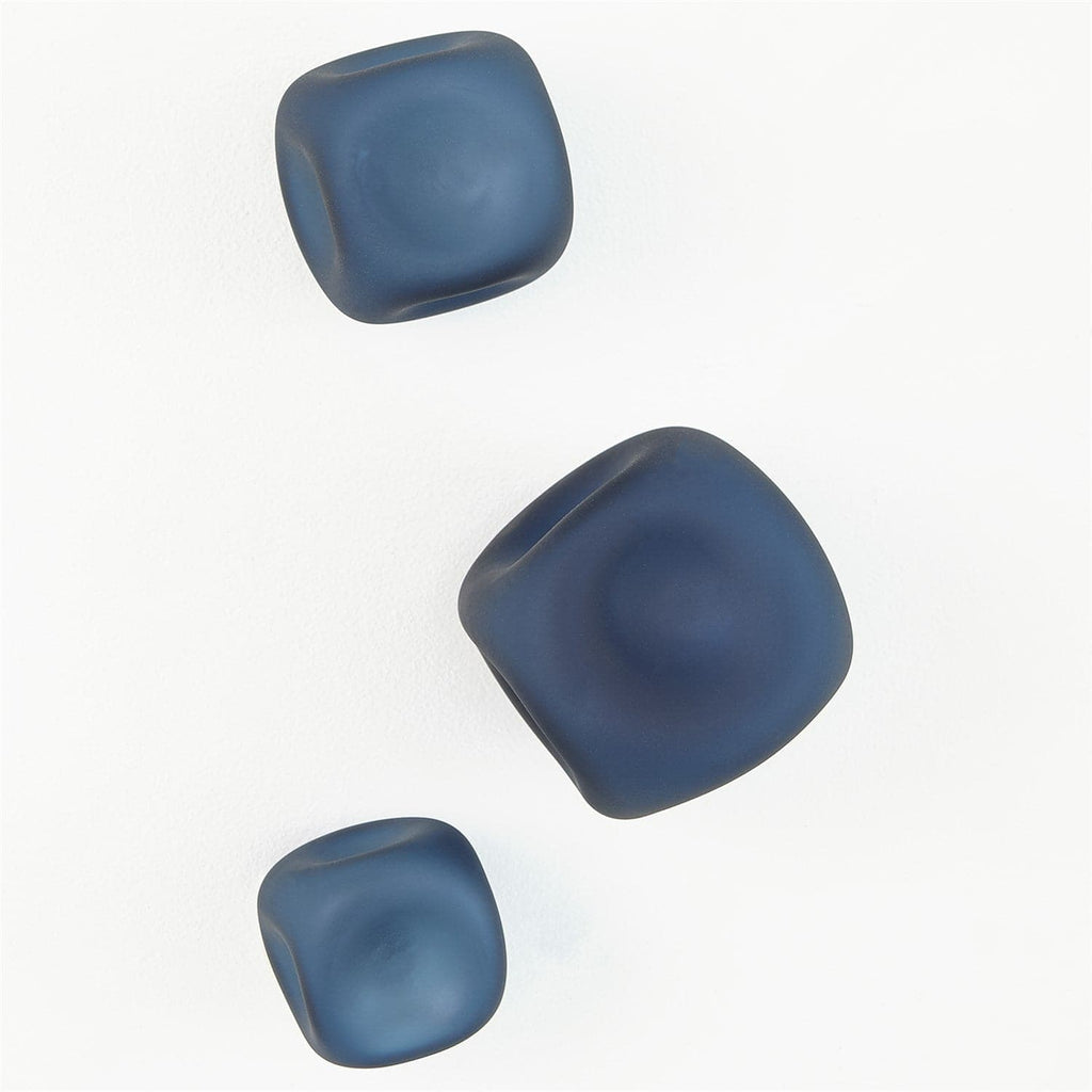 S/3 Wall Rocks - (Set of 3 )-Global Views-GVSA-8.82895-DecorFrosted Turquoise-1-France and Son
