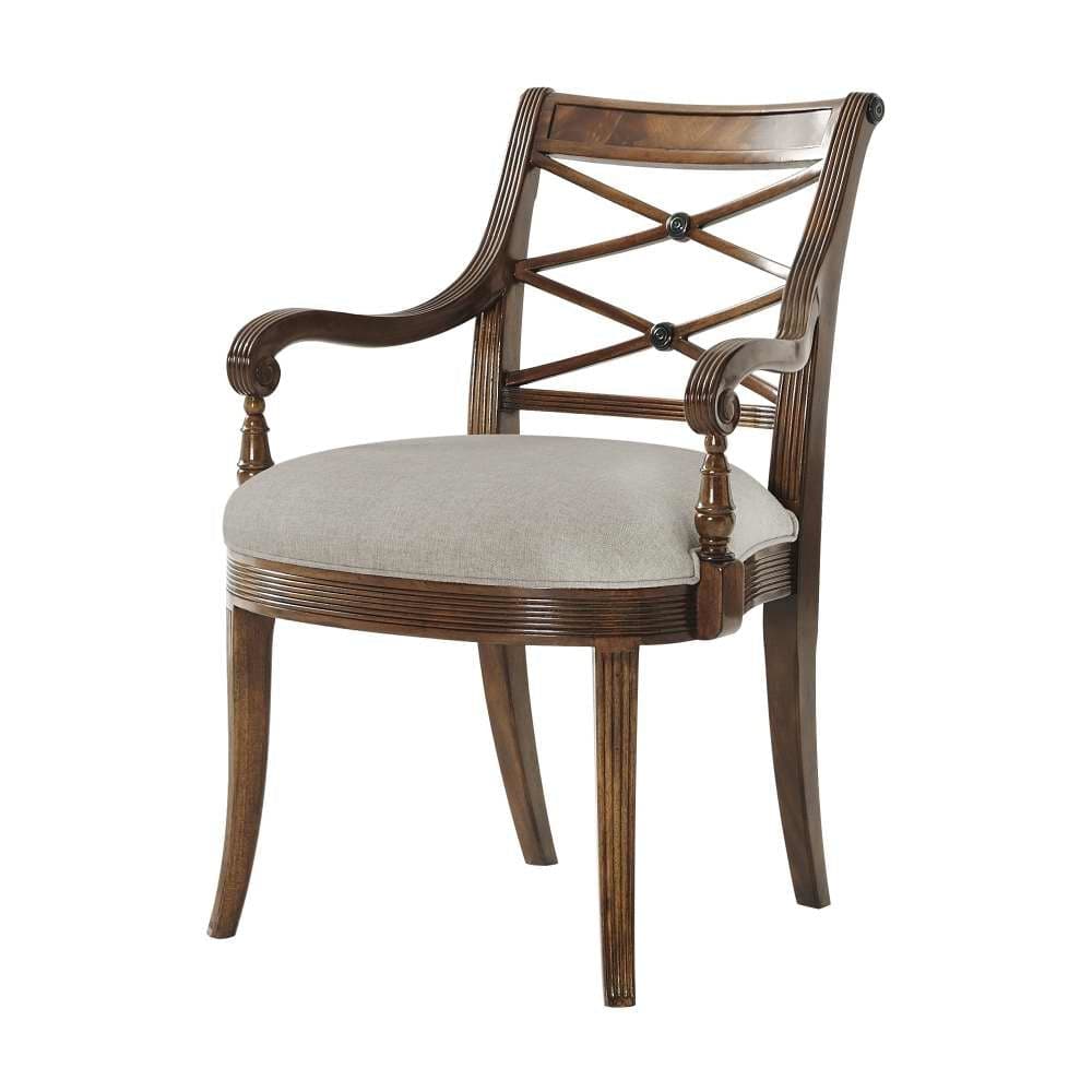 The Regency Visitors Armchair Set Of 2-Theodore Alexander-THEO-4100-902.1BFD-Dining Chairs-1-France and Son