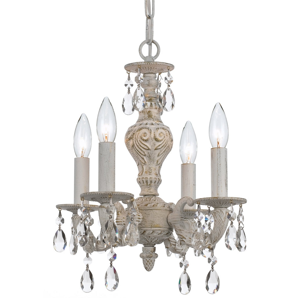 Paris Market 4 Light Crystal Mini Chandelier-Crystorama Lighting Company-CRYSTO-5024-AW-CL-MWP-Chandeliers-1-France and Son